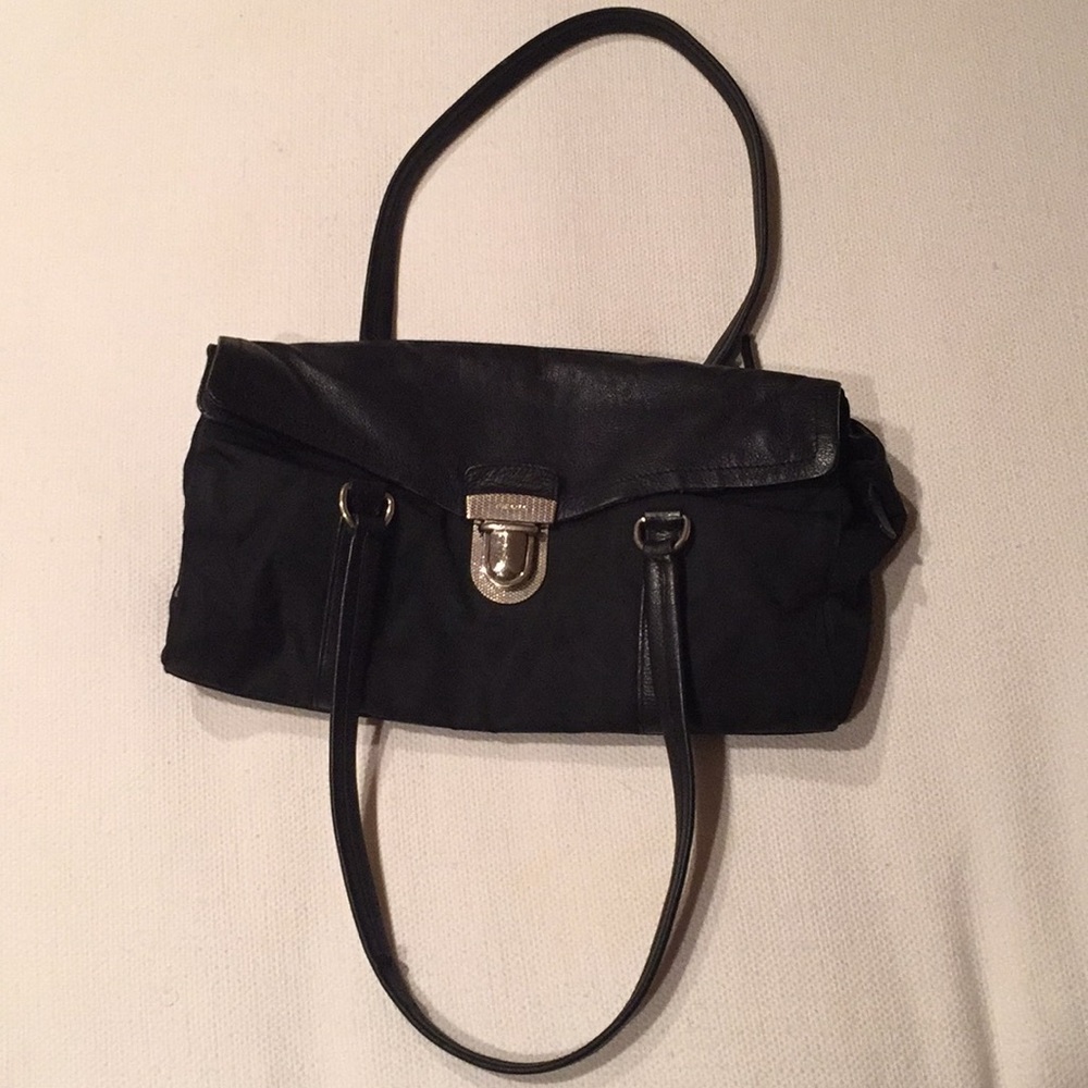 Prada authentic Buffalo Tessuto push lock bag